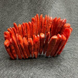 Red Branch Coral Stretch Bracelet